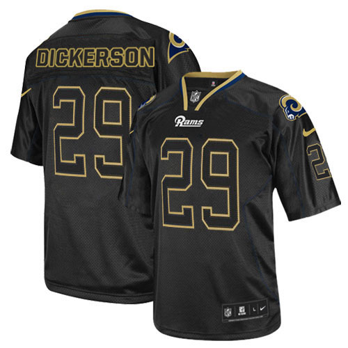 Men's Limited Eric Dickerson Nike Jersey Lights Out Black - #29 NFL Los Angeles Rams